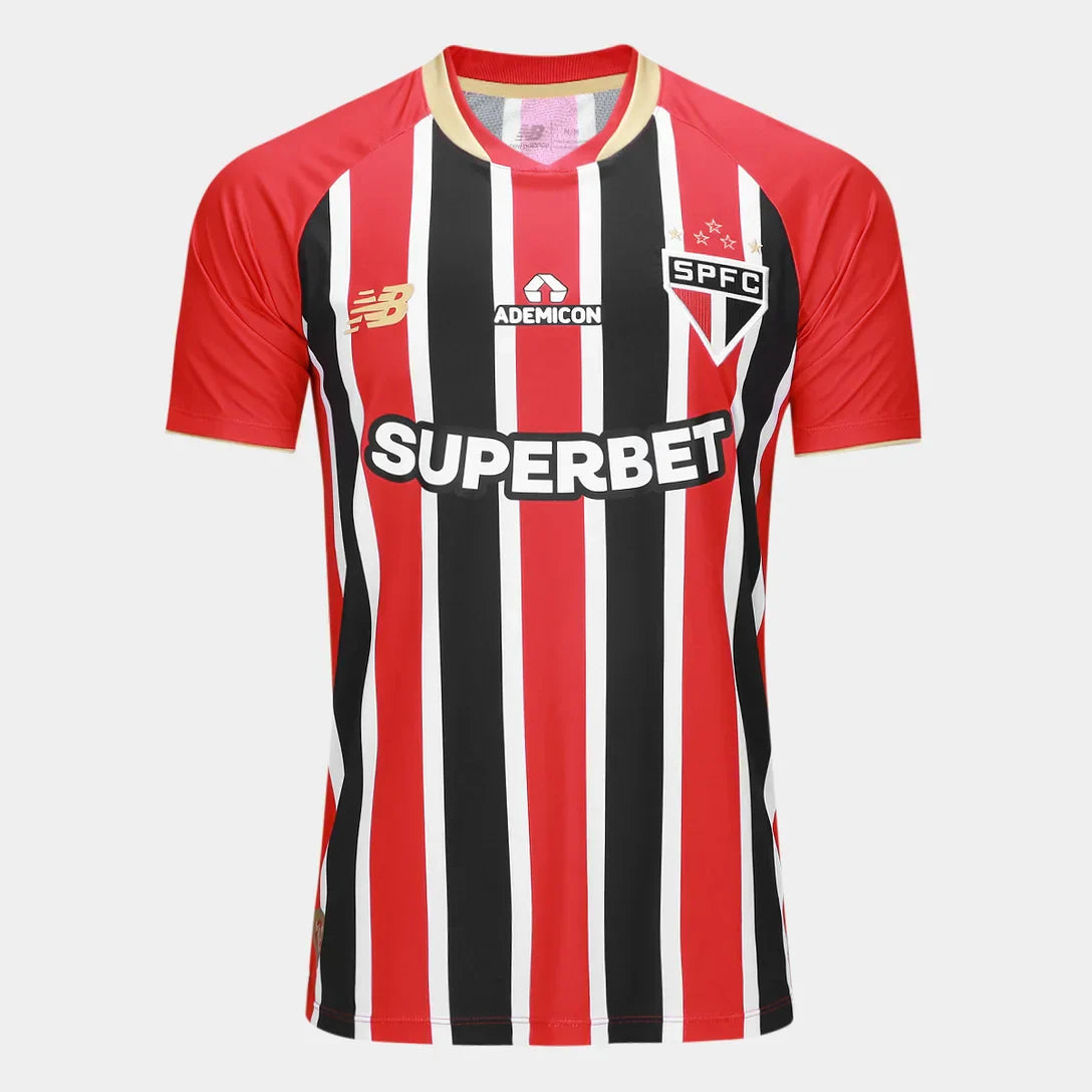 Camisa São Paulo II 25/26 Torcedor New Balance Masculina - Vermelho+Branco