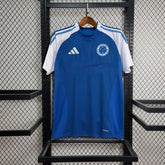 Camisa Cruzeiro I 25/26 Torcedor Adidas Masculina - Azul Lisa
