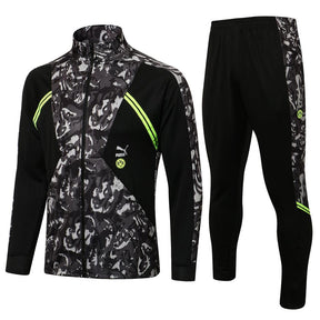 Conjunto Inverno Borussia Dortmund Preta Puma - Com Fecho