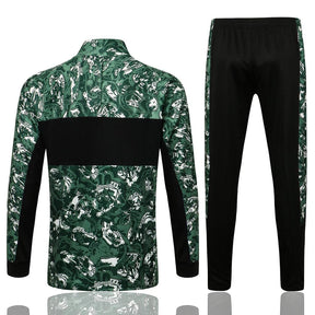 Conjunto Inverno Manchester City Preta e Verde Puma - Com Fecho